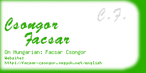 csongor facsar business card